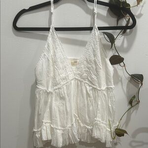 Together White Ruffled Camisole Top